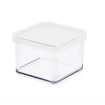 Ruokasäiliö rotho Box Rotho 11603 suorakaiteen muotoinen 0,5 L, teknopolymeeri, valkoinen, 100×100×72 mm