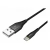 NATEC kaapeli USB-C/A 2.0 1 m prati LED musta nylon