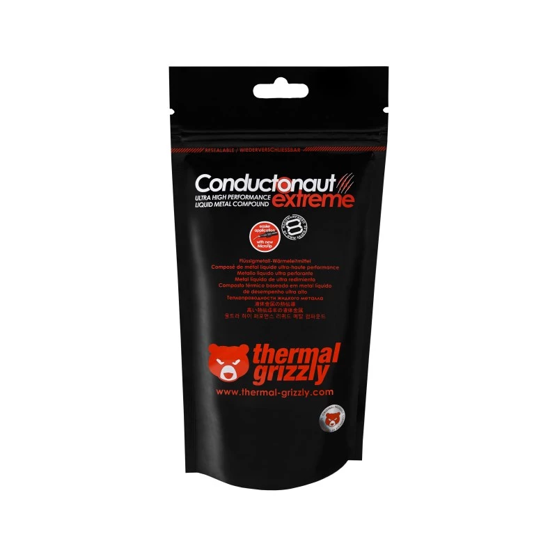 Thermal Grizzly Conductonaut Extreme nestemetallinen lämpötahna, 1 g, hopeanvärinen