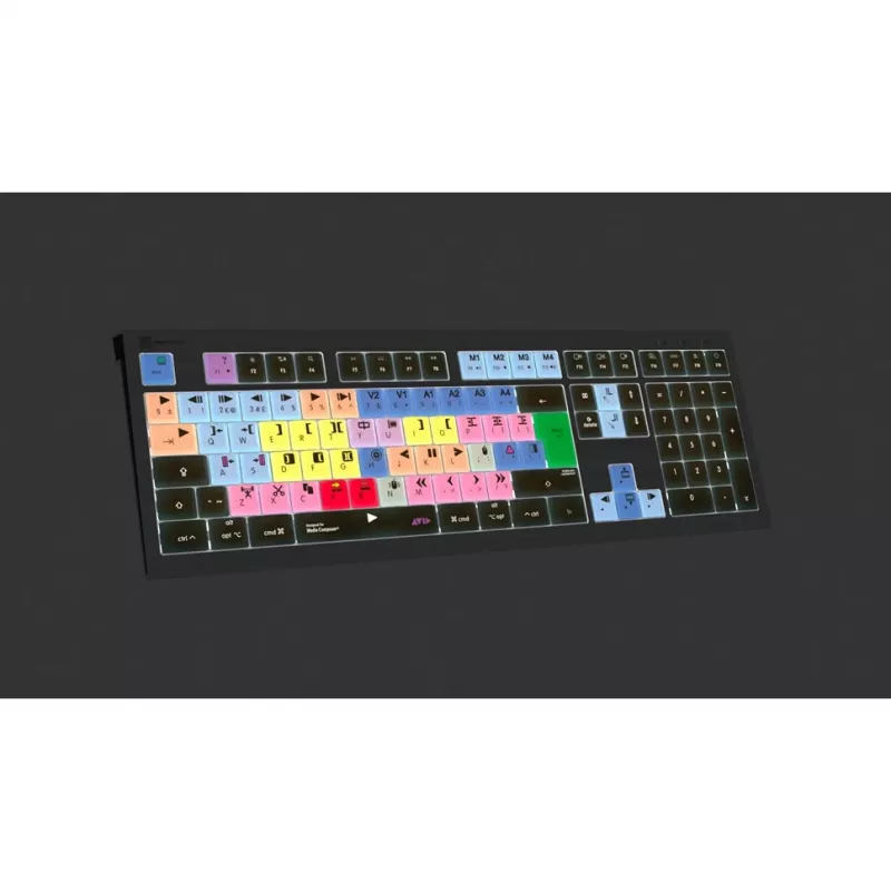 Logickeyboard LKB-MCOM4-A2M-UK näppäimistö USB QWERTY englanti musta (LKB-MCOM4-A2M-UK)
