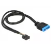 Sisäinen USB-kaapeli DeLOCK 83776 0,45 m uros naaras