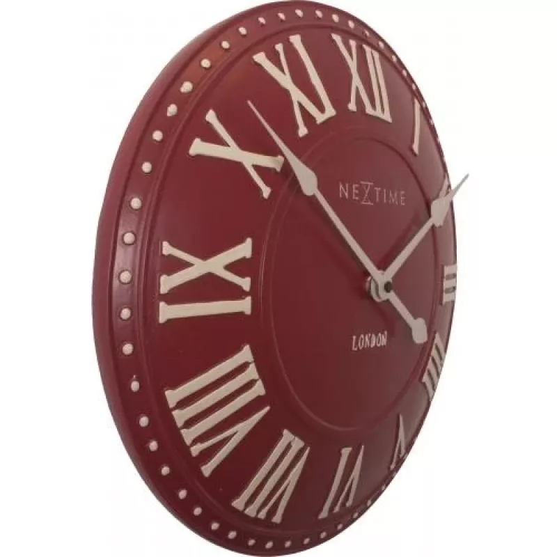 NeXtime kello 3083ro London Roman, Ø34.5 cm, seinäkello, punainen/valkoinen