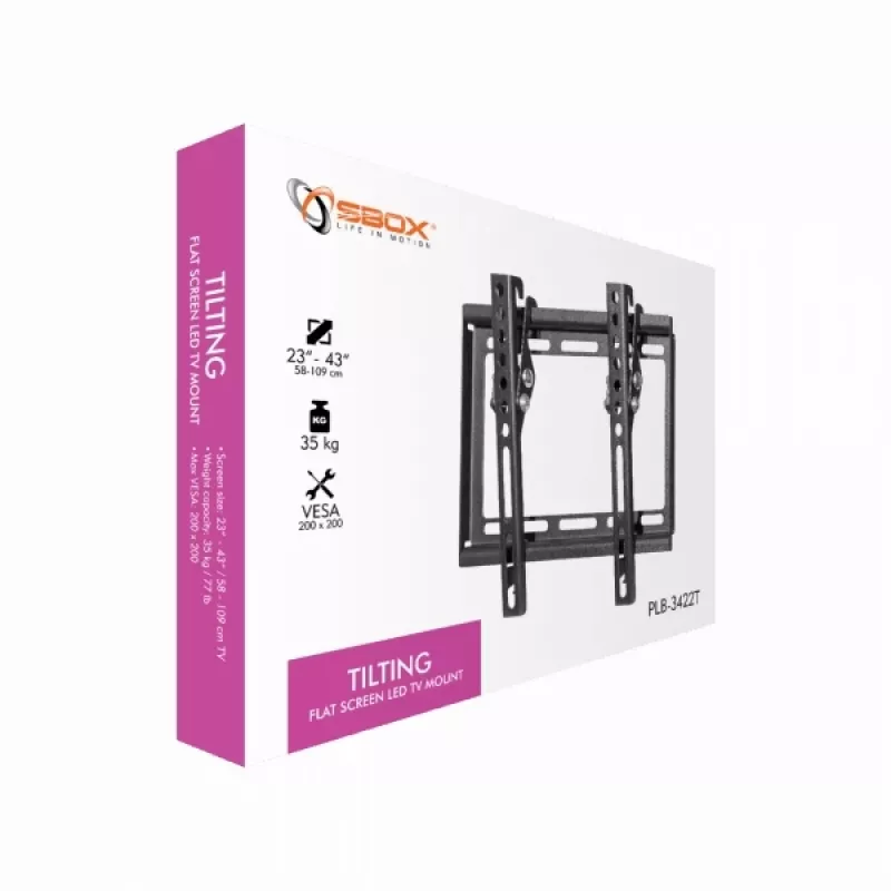 Sbox PLB-3422T kallistettava LED-taulu-TV-teline 23-43 35kg