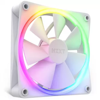 NZXT kotelotuuletin F120 RGB 120 mm valkoinen, 4-napainen, 1800 kierr./min, 50,18 CFM, 18 LED