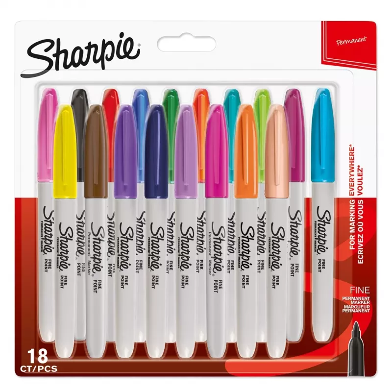 Sharpie hienotussi 18 kpl hienokärki monivärinen