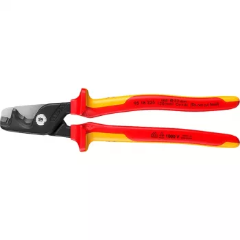 Kaapelileikkuri Knipex 95 18 225 VDE, eristetyt kahvat, pituus 225 mm