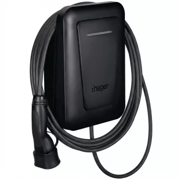 Sähköauton latausasema Hager XVL122CLM witty pro 1x22 kW Type 2 kiinteästi kytketty 6,5 m kaapeli