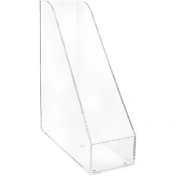 MAUL akryylinen aikakauslehtiteline A4, kirkas, paksuus: 3,8 mm mitat: (L)98 x (S)263 x (K)307 mm (19510-05)