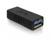 DELOCK USB 3.0-A sovitin USB-A - USB-A musta, USB 3.0 tiedonsiirto