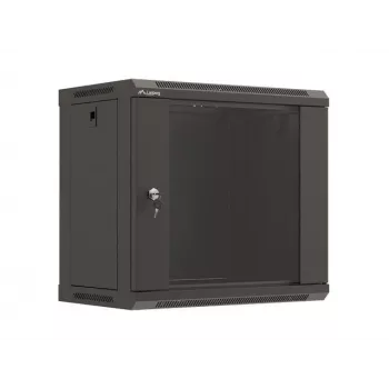 Seinäkiinnitteinen räkki LANBERG WF03-5309-10B, 9U, 500×350×540 mm, maks. kuorma 60 kg, musta