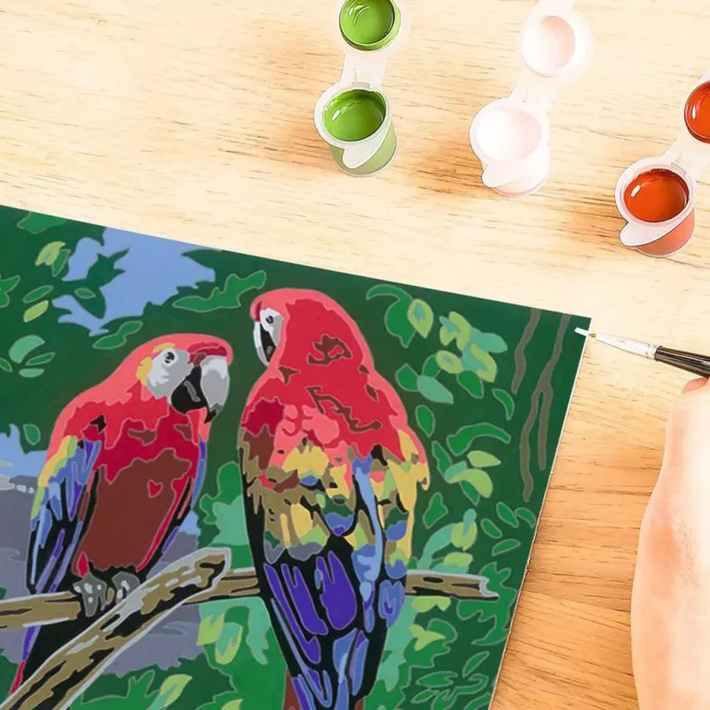 Ravensburger maalaa numeroilla - Värikkäät papukaijat