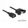 USB-kaapeli DeLOCK 85459 USB 2.0 0,5 m musta