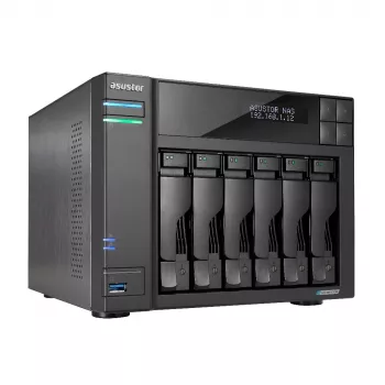 Asustor LOCKERSTOR 6 NAS työpöytä Intel® Celeron® N5105 8 GB DDR4 HDD ADM musta