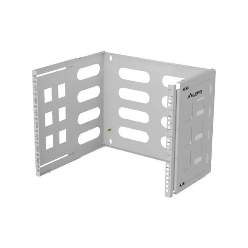 Seinäkiinnitteinen 19 tuuman kaappi LANBERG 8U, syvyys 497×400/240 mm, harmaa