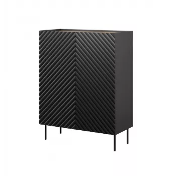 Hylly cama meble ONDA 2D2SZ kirjahylly 98×45×127 cm musta