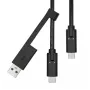 USB-A–USB-C-kaapeli ProXtend USBCWA-001 1 m, musta, 0,06 kg