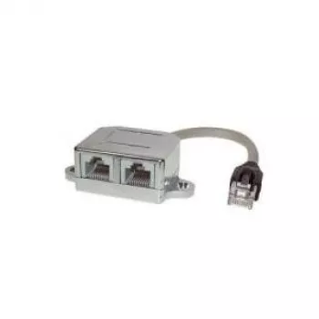 ShiverPeaks BASIC-S BS75002-1 patch-kaapelisovitin, suojattu, Cat.5e, 1x RJ45-liitin - 2x RJ45-liitäntä, 0,1 m, harmaa