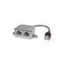 ShiverPeaks BASIC-S BS75002-1 patch-kaapelisovitin, suojattu, Cat.5e, 1x RJ45-liitin - 2x RJ45-liitäntä, 0,1 m, harmaa