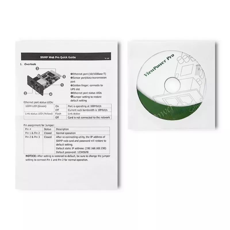 SNMP-moduuli QOLTEC 50389 keskeytymättömään virransyöttöön