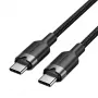 USB-C - USB-C -data- ja latauskaapeli Vention TRDBH, 2 m, USB 2.0, 60 W PD, 3 A, 480 Mbit/s, musta
