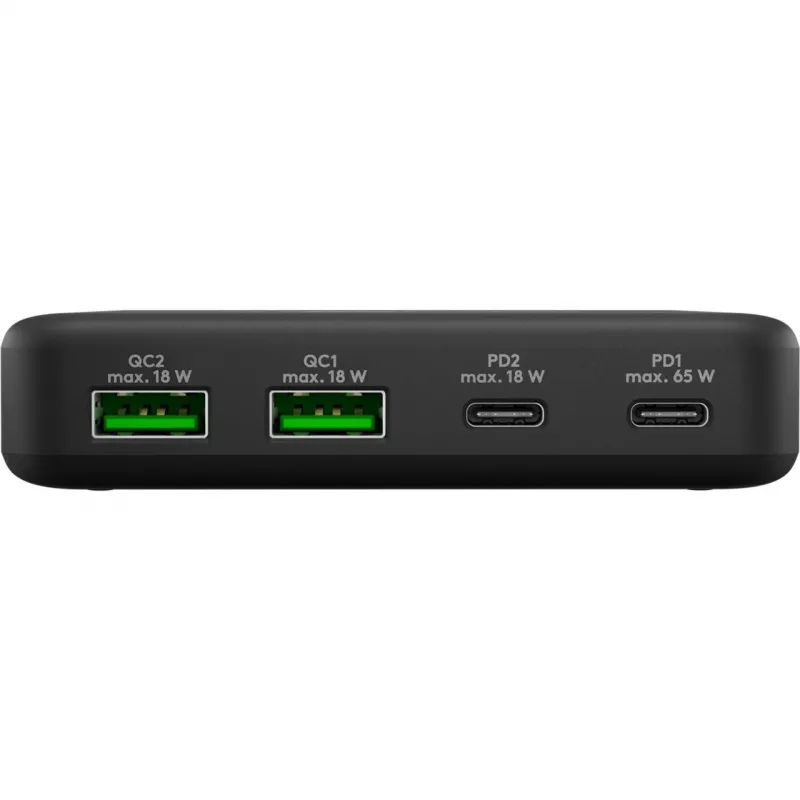 GOOBAY moniporttinen USB-C PD GaN pöytälaturi 65 W, musta