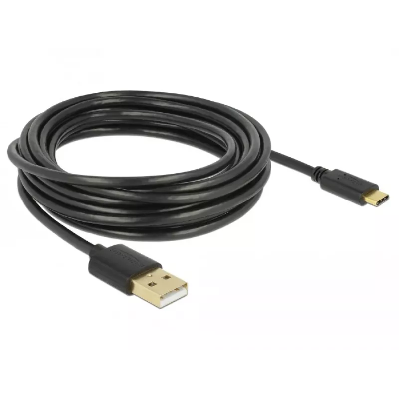 USB-kaapeli DeLOCK 83669 USB 2.0 4 m USB A USB C musta