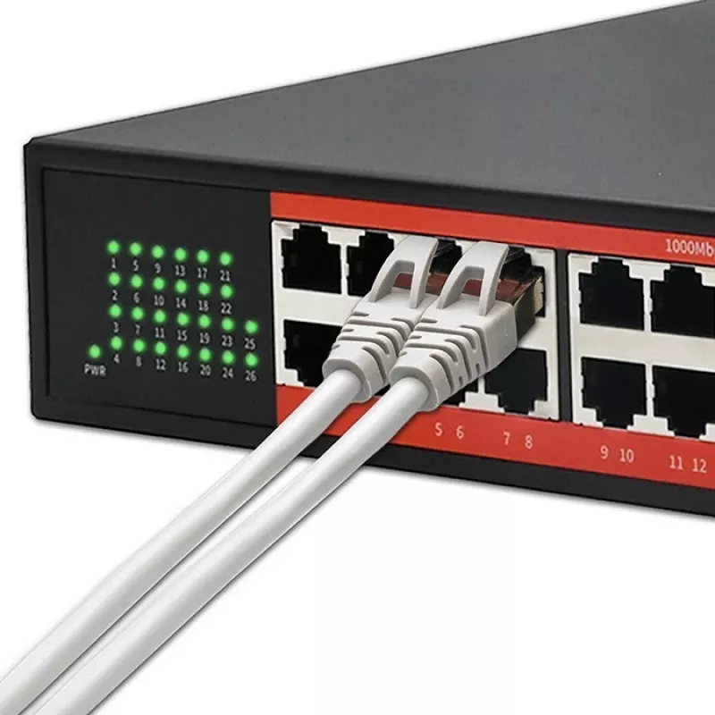 Verkkokytkin QOLTEC Gigabit Ethernet PoE 24xRJ45 2xSFP