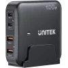 Unitek pöytälaturi P1229ABK01-EU 100 W 2× USB-A ja 2× USB-C