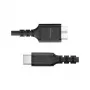 USB-kaapeli MediaRange MRCS257 0,5 m — Micro-USB B - USB-C, USB 3.2 Gen 1 (5 Gbit/s), musta