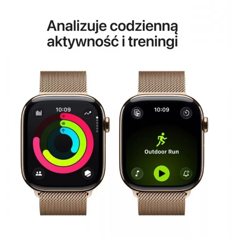 Apple Watch GPS + Cellular 46 mm kultainen titaanikotelo kultainen Milanese Loop S/M