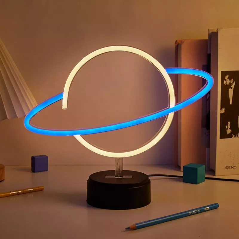 Manta SNL38BLT Style Neon Lights Planet koristeellinen LED-valaisin
