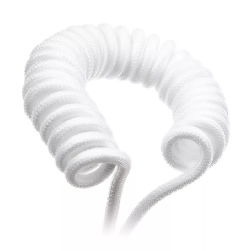 Spiraalikaapeli USB Ducky White Edition DACOC2-WHT1, irrotettava, valkoinen spiraalimalli