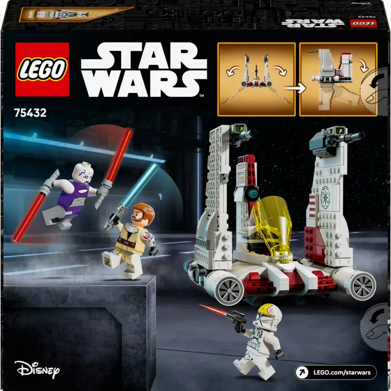 LEGO Star Wars V-19 Torrent Fighter 75432 rakennussarja — 567 osaa, 3 minihahmoa, näyttely- ja leikkimalli