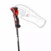 Laskettelusauvat Leki 3D AIRFOIL musta/punainen 120 cm