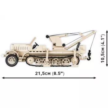 Palikat Cobi Sd.Kfz. 9/1 Famo — toisen maailmansodan malli, 498 osaa, monivärinen