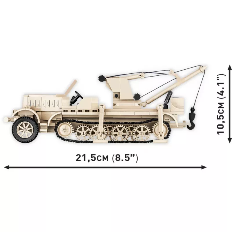 Palikat Cobi Sd.Kfz. 9/1 Famo — toisen maailmansodan malli, 498 osaa, monivärinen