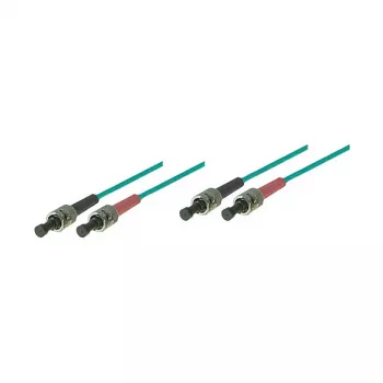 Kuitupatch-kaapeli duplex OM3 (multimode, 50/125) ST/ST, LSZH, 0,5 m, Good Connections®