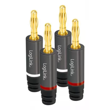 LogiLink banaaniliitin-sarja, 4-osainen (2 paria) kaapelin halkaisijaan 4 mm² asti, ruuvikiinnitys - 1 kpl (CA1212)