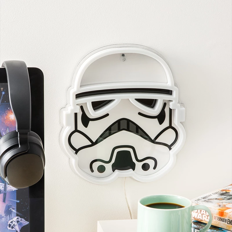 Seinälle asennettava LED-neonvalo Paladone Stormtrooper malli PP14595SWVN, koristeellinen Star Wars-valaistus