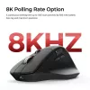 Hiiri Keychron M6 oikeakätinen yleismalli — optinen, RF-langaton + Bluetooth + USB-C, 30000 DPI, musta