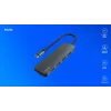 USB-keskitin SAVIO AK-54 — 4 x USB-A (USB 3.2 Gen 1), USB-C-isäntä, musta
