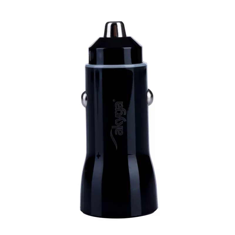 Autolaturi 12/24V Akyga AK-CH-16 36W USB-A + USB-C PD Quick Charge 3.0 5-12V / 1,5-3A musta