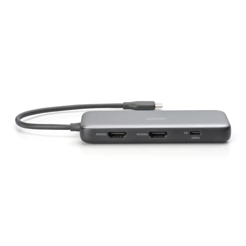 USB-C-telakointiasema Digitus DA-70915 8-porttinen 100W Power Delivery