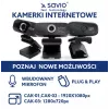 Savio verkkokamera web-kamera USB Full HD sisäänrakennetulla mikrofonilla