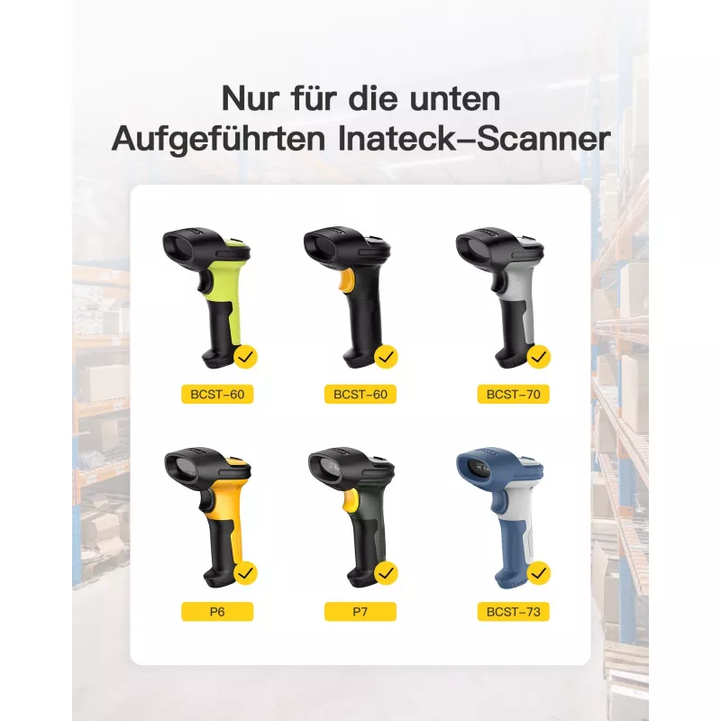 Viivakoodilukija Inateck BS04001 2-in-1 langaton ladattava USB