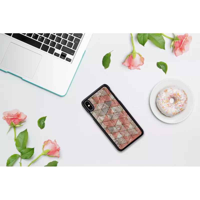 iKins suojakotelo iPhone XS Max — salmiakkikuvio, musta
