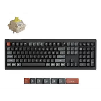 Mekaaninen näppäimistö Keychron V6 Ultra 8K – Full-Size 100% QWERTY, Bluetooth, RGB, musta