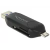 Kortinlukija DeLOCK 91734 USB/Micro-USB musta