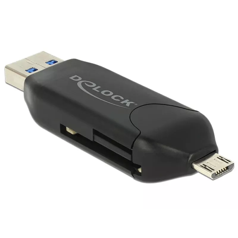 Kortinlukija DeLOCK 91734 USB/Micro-USB musta