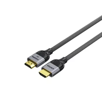 HDMI-kaapeli Unitek C11093RGY01 8K 10 m, HDMI 2.1, 48 Gbit/s, 144 Hz, ARC, kullattu, harmaa